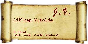 Jónap Vitolda névjegykártya